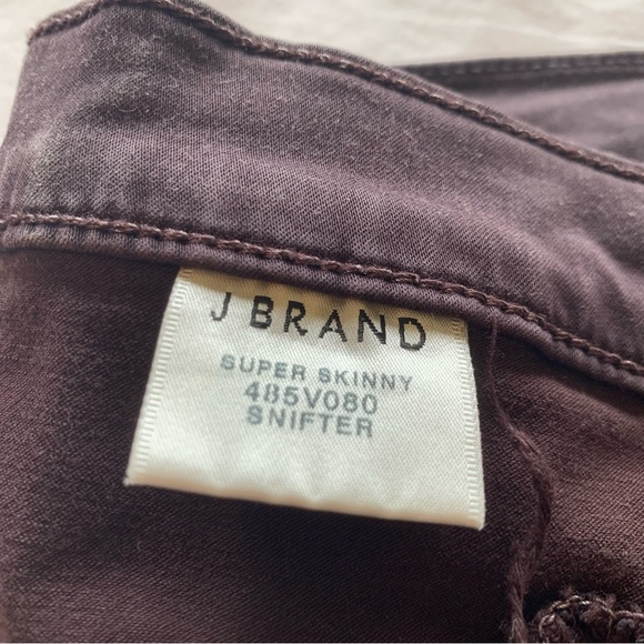 J Brand Brown Skinny Stretch Jeans - Picture 5 of 7